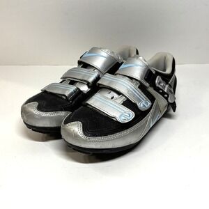 Nike Ventoux Plus Cycling Shoes Women 8 Silver Black Chrome SPD Cleats